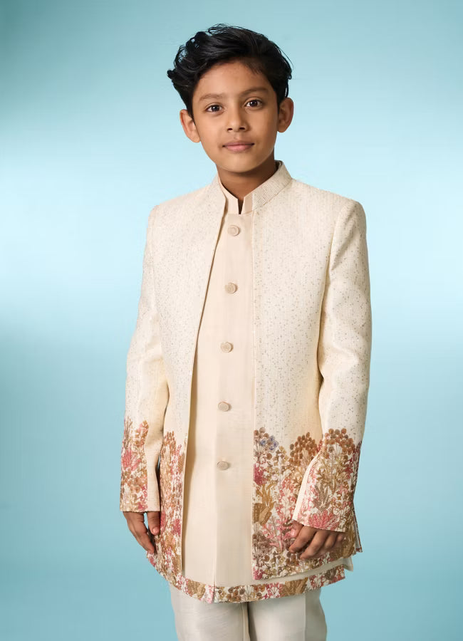 Festive Beige Indo Western