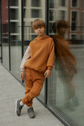 Warm kids clothing set for autumn and winter weather